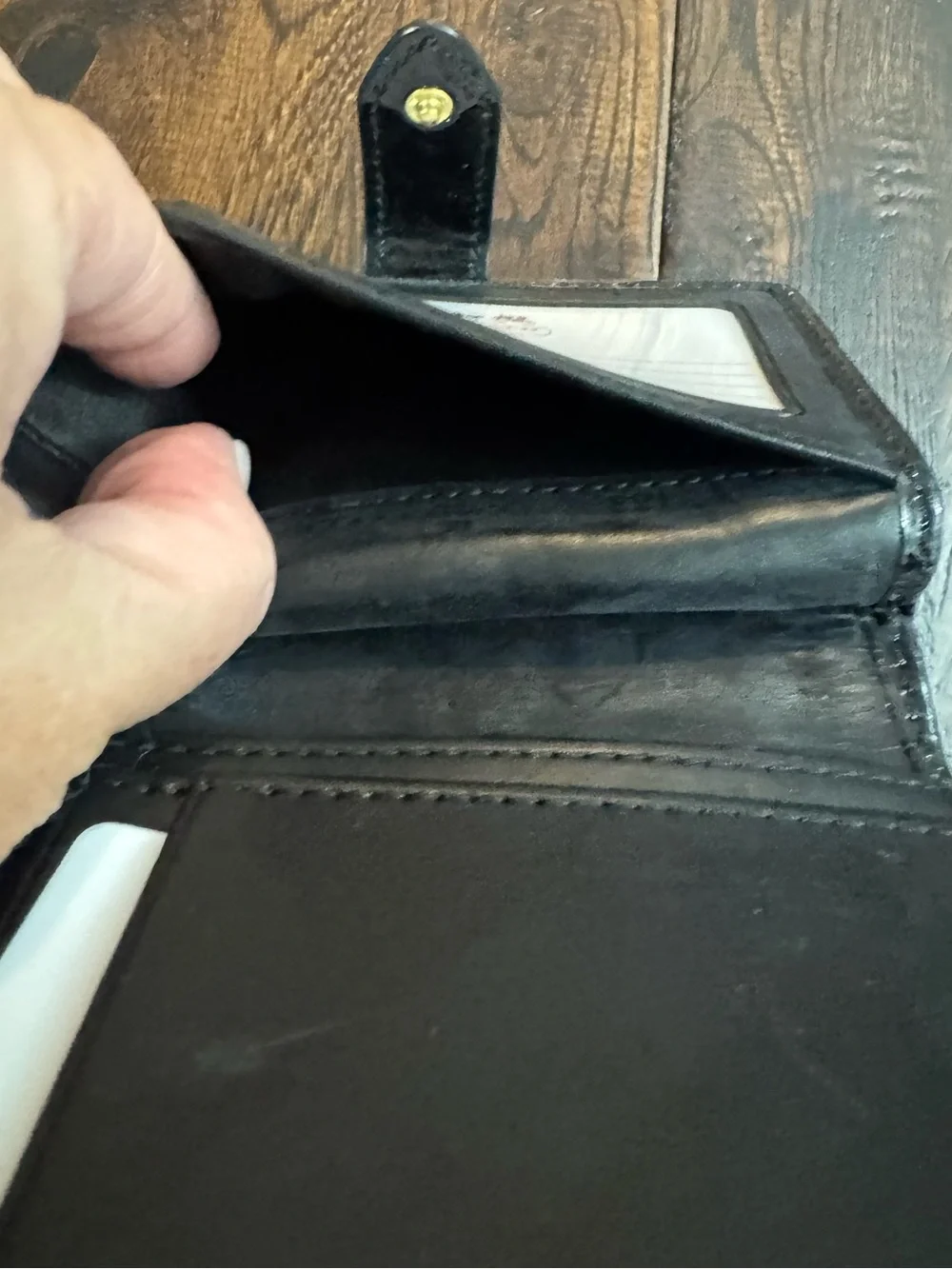 NWOT Coach Black Patent Leather Embossed C Zip Wallet with Gold Tone Logo
